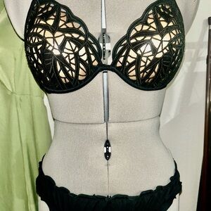 Chic Black Mesh Bikini Set